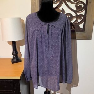 Daisy Fuentes microdot blouse